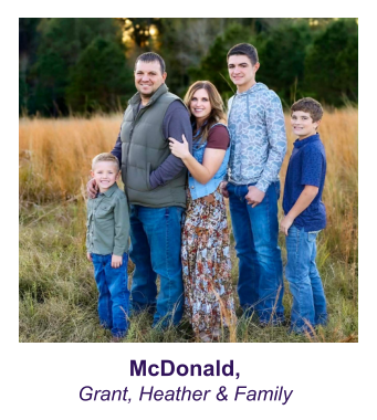 McDonald, Grant, Heather & Family